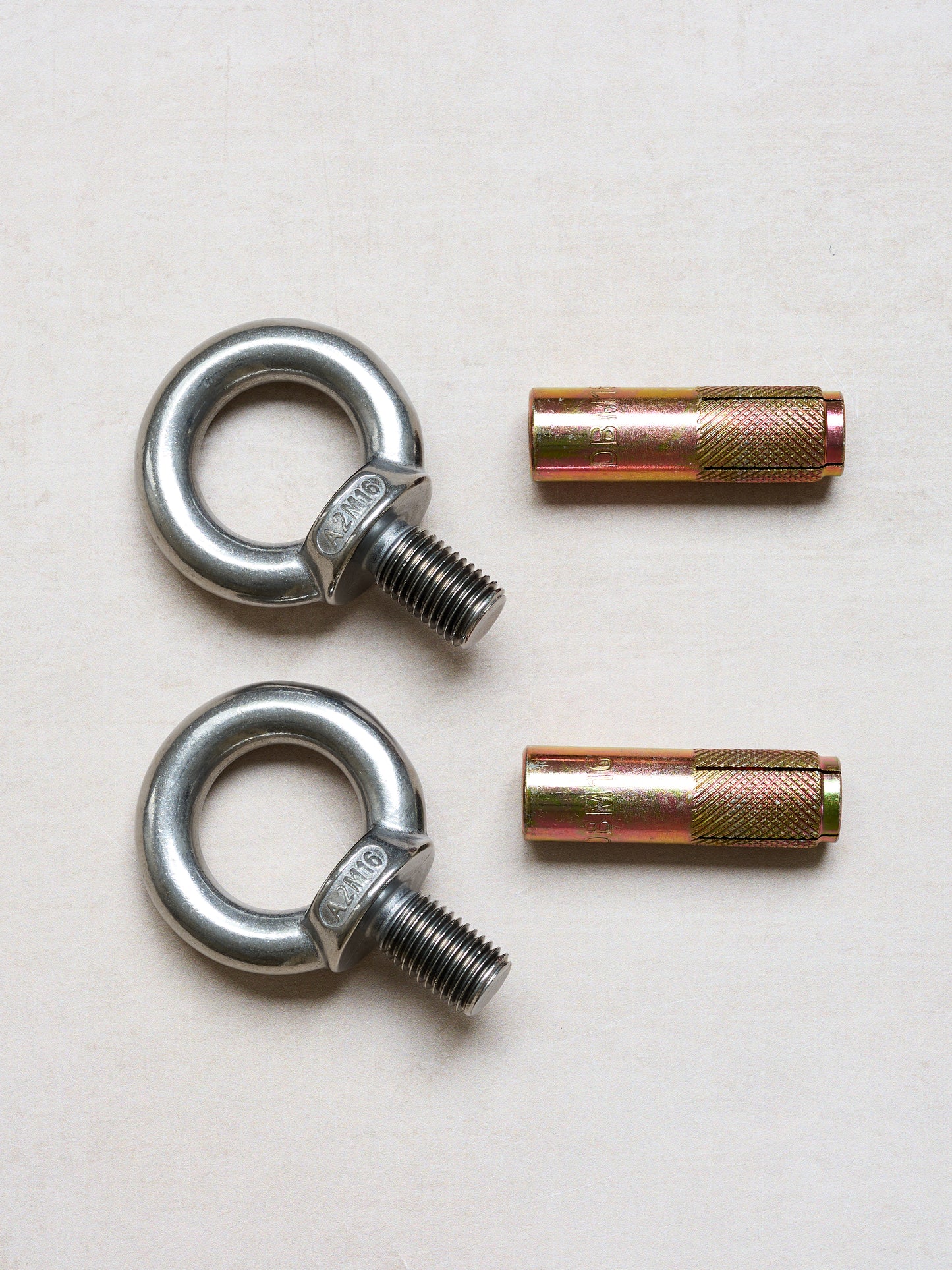 Pair of Stainless Steel Eyebolts & Anchors