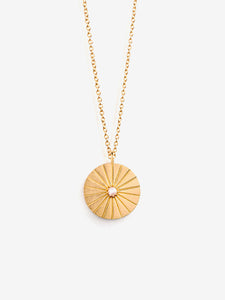 Wanderlust Life Pearl Sundial Necklace - Gold