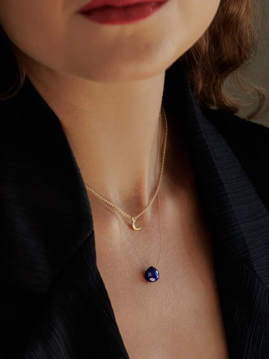 Wanderlust Life Gold Chain Pendant Necklace - Petite Luna