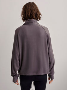 Varley Portland High Neck Midlayer - Deep Charcoal