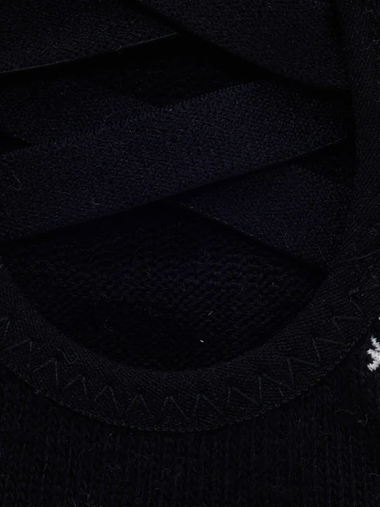 ToeSox Full Toe Elle Grip Socks - Ebony Snowflake