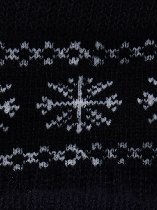 ToeSox Full Toe Slouch Grip Socks - Ebony Snowflake