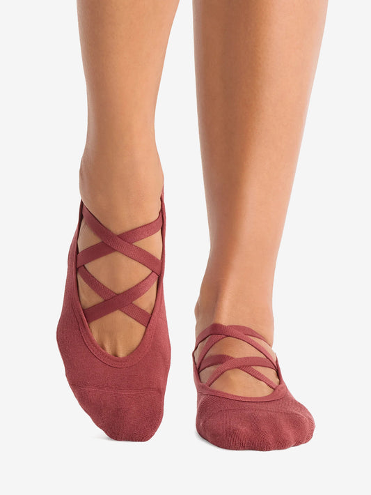 Tavi Noir Luanna Grip Socks - Terra Rouge