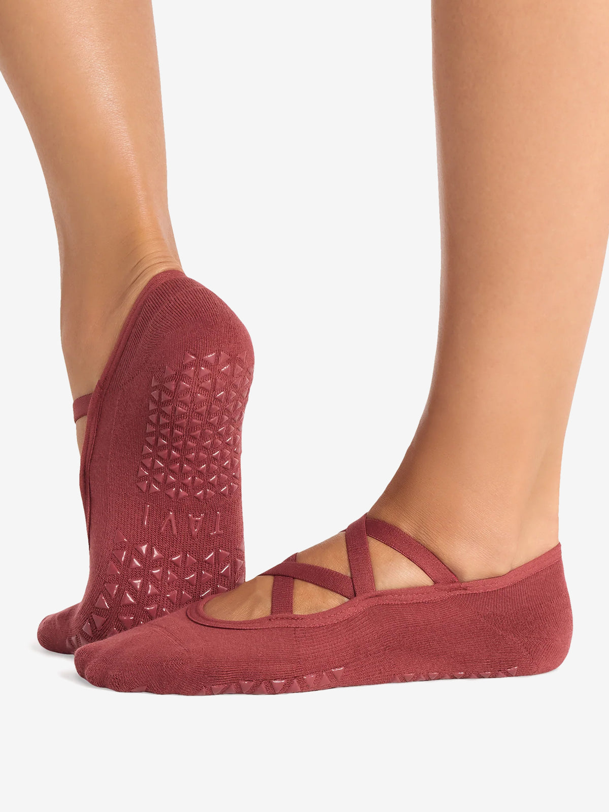Tavi Noir Luanna Grip Socks - Terra Rouge