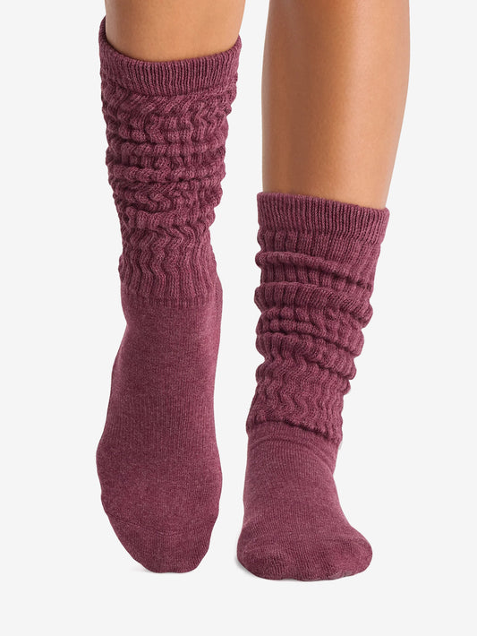 Tavi Noir Stacy Grip Socks - Bordeaux Melange