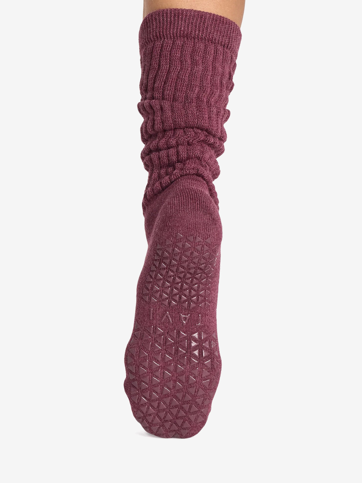 Tavi Noir Stacy Grip Socks - Bordeaux Melange