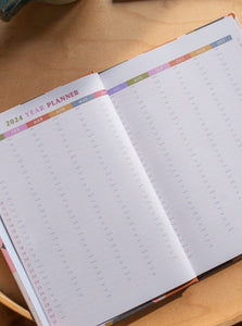 Once Upon a Tuesday A5 Hardcover 2024 Diary - Pink & Red