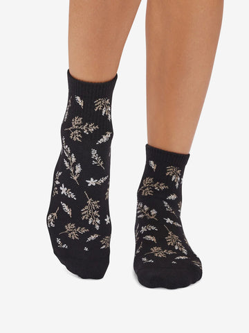 Tavi Noir Aria Grip Socks - Ebony Floral