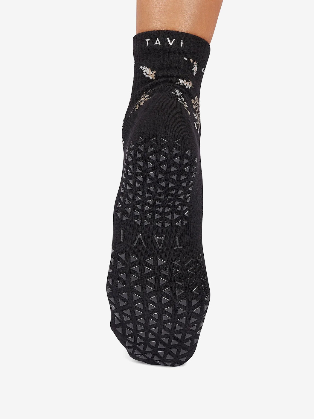 Tavi Noir Aria Grip Socks - Ebony Floral