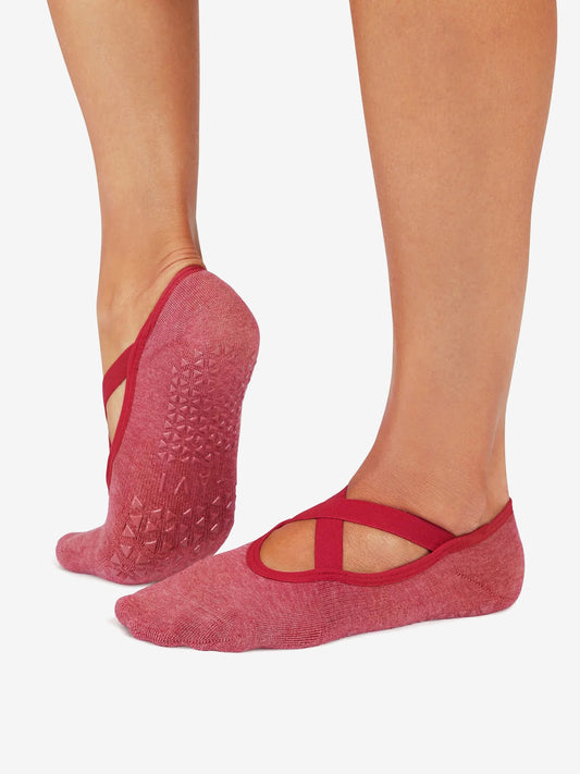 Tavi Noir Chloe  Grip Socks - Ruby Heather
