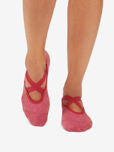 Tavi Noir Chloe  Grip Socks - Ruby Heather