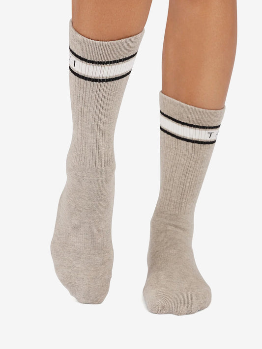 Tavi Noir Kai Grip Socks - Shitake Heather