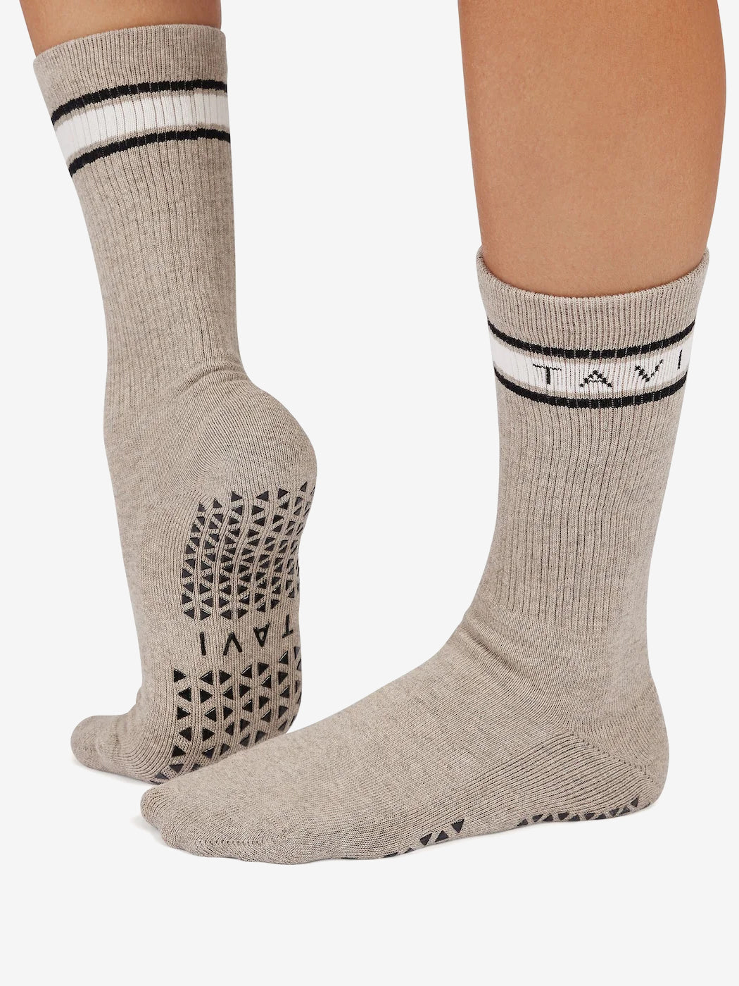 Tavi Noir Kai Grip Socks - Shitake Heather