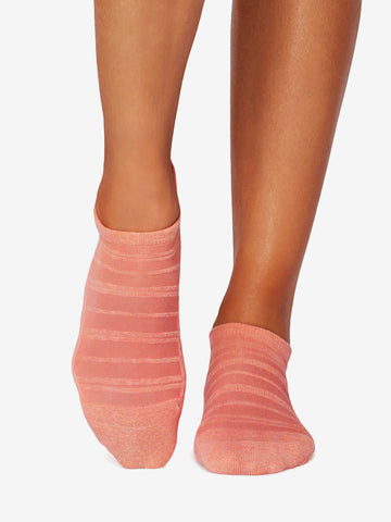 Tavi Noir Savvy Breeze Grip Socks - Hot Coral