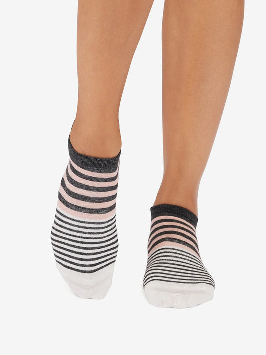 Tavi Noir Savvy Grip Socks - Petal Melange Stripe