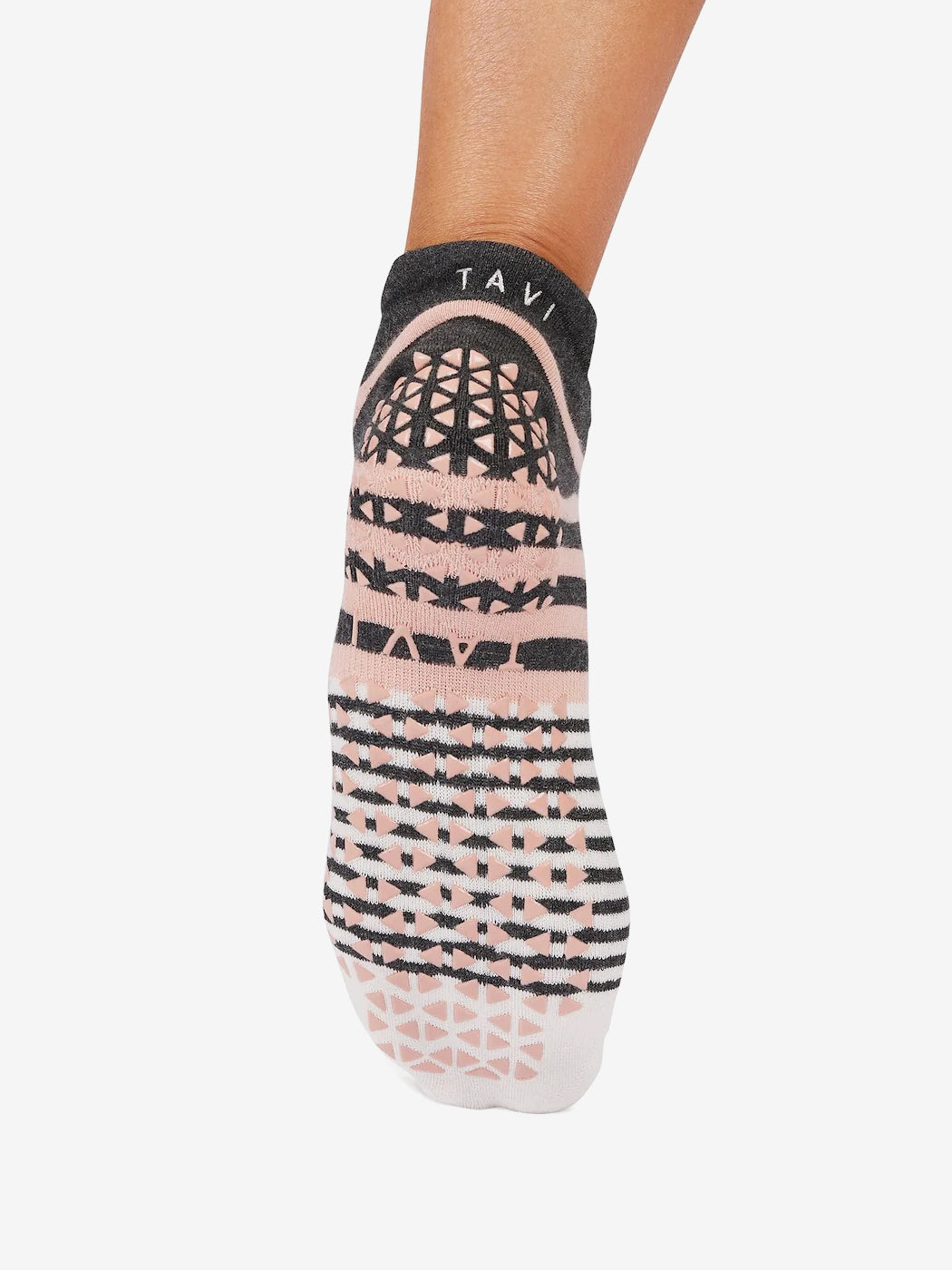 Tavi Noir Savvy Grip Socks - Petal Melange Stripe
