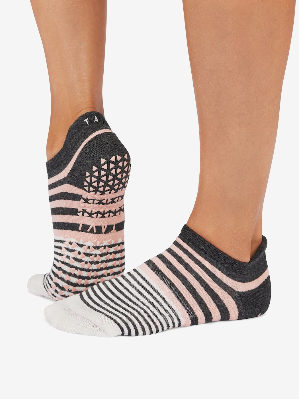 Tavi Noir Savvy Grip Socks - Petal Melange Stripe