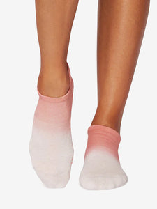 Tavi Noir Savvy Grip Socks - Hot Coral Ombre
