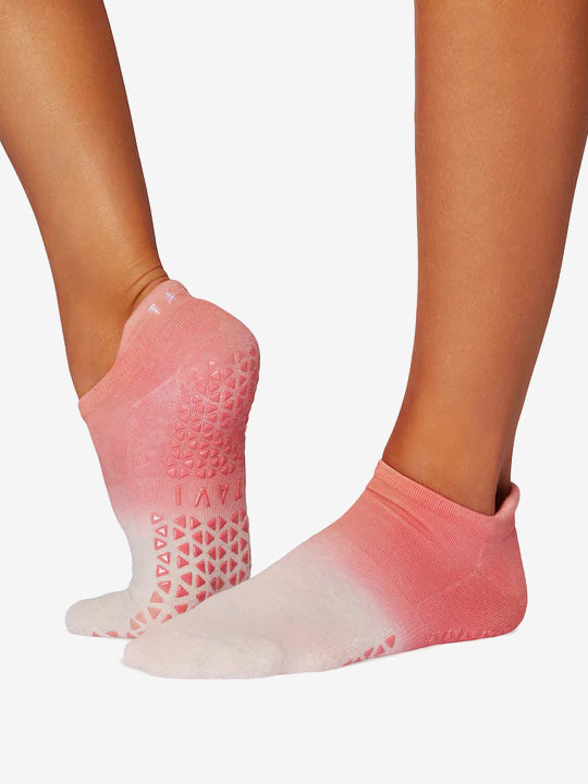 Tavi Noir Savvy Grip Socks - Hot Coral Ombre