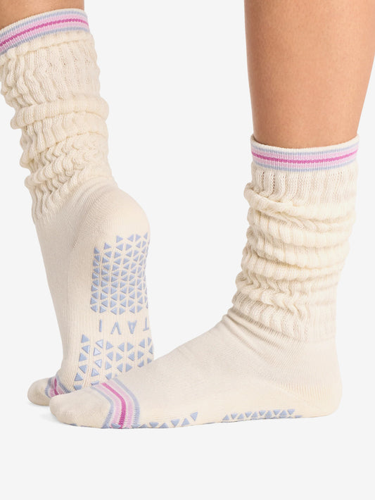 Tavi Noir Stacy Grip Socks - Coconut Sky Spell