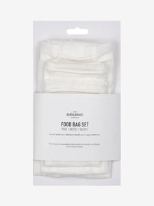 The Organic Company Food Bag Set - Natural White