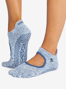 ToeSox Full Toe Bellarina Grip Socks - Deep Sea