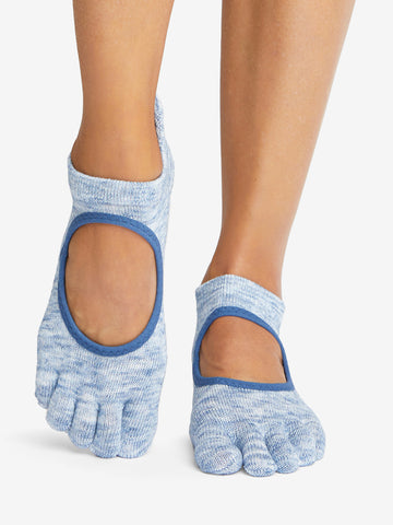 ToeSox Full Toe Bellarina Grip Socks - Deep Sea