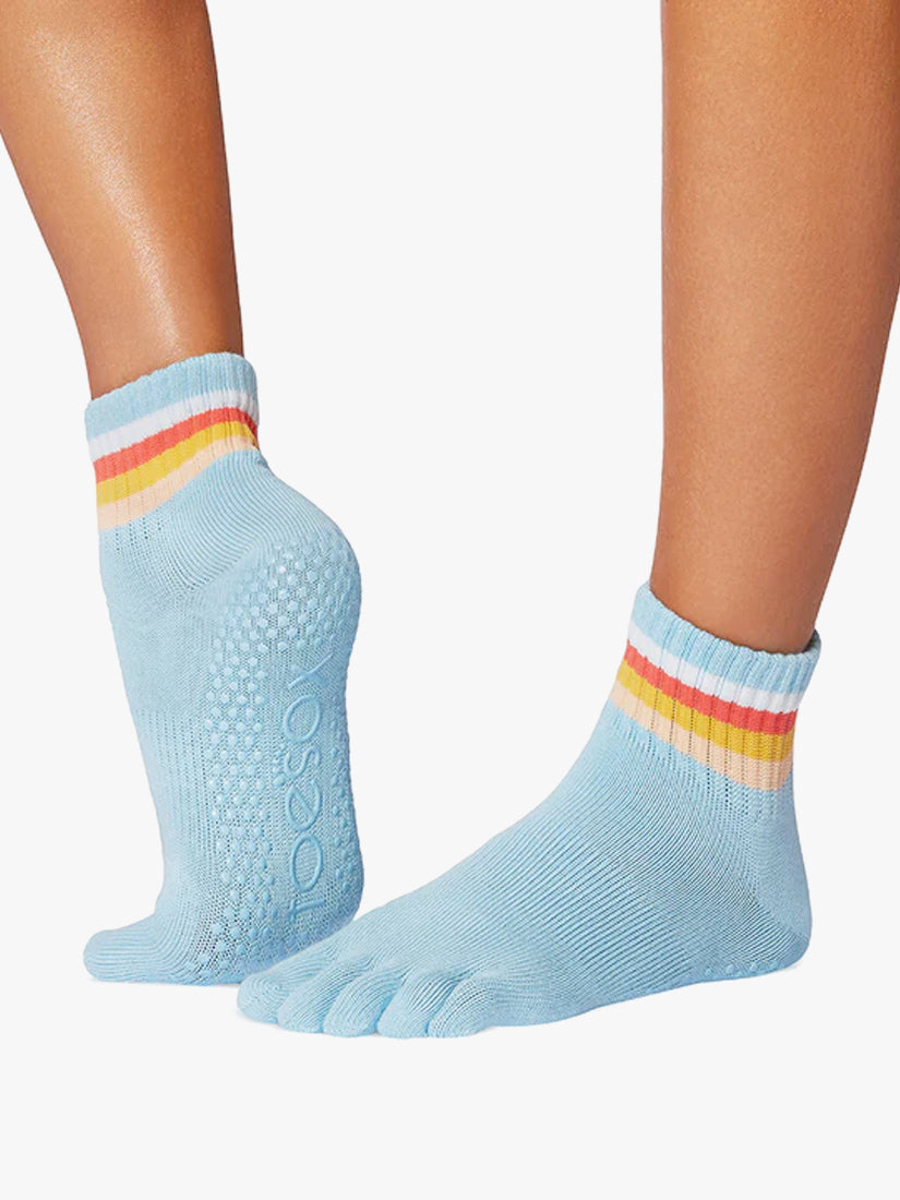 ToeSox Full Toe Melody Grip Socks - Vibrancy
