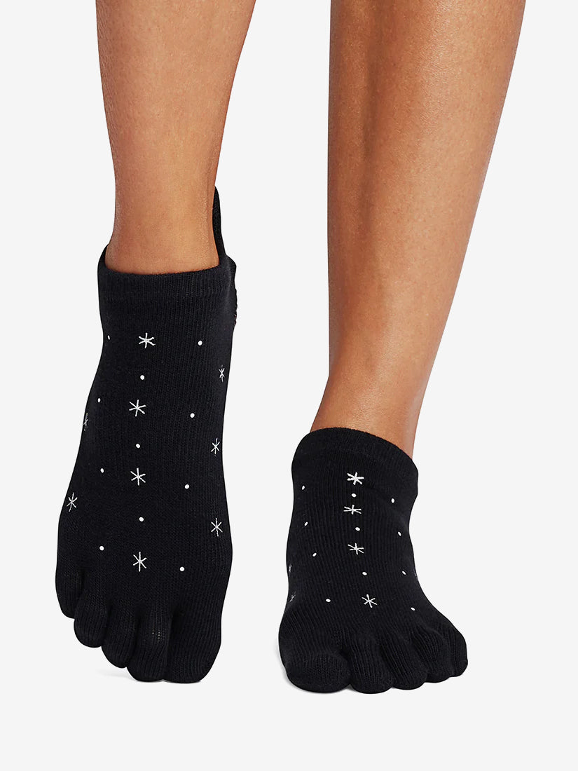 ToeSox Full Toe Low Rise Grip Socks Jingle Yogamatters