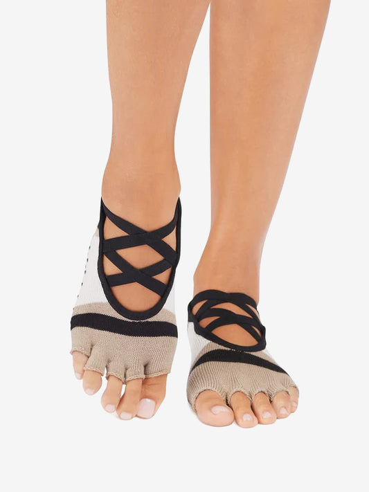 ToeSox Half Toe Elle Grip Socks - Shitake Ombre