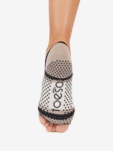 ToeSox Half Toe Elle Grip Socks - Shitake Ombre