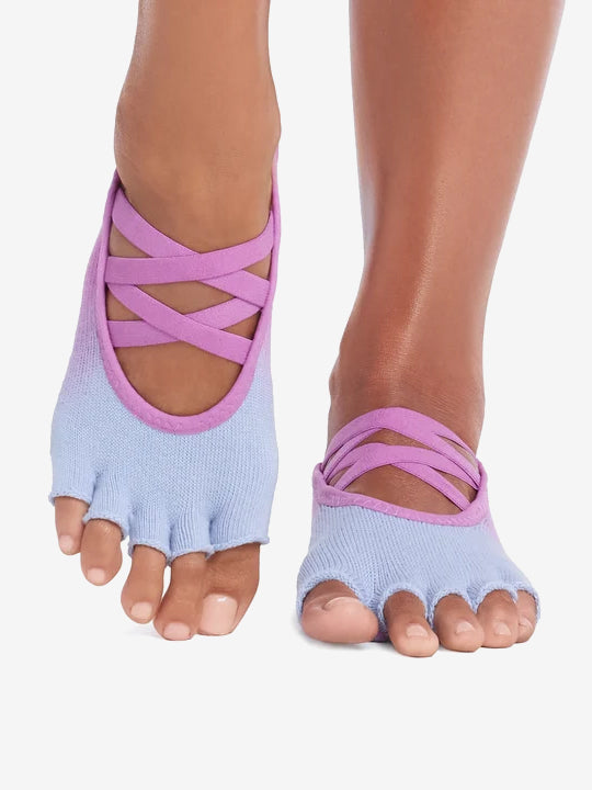 ToeSox Half Toe Elle Grip Socks - Azalea Ombre