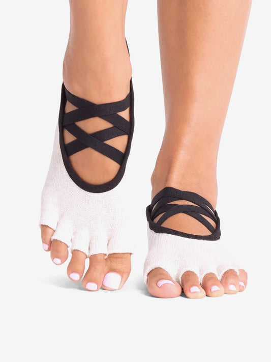 ToeSox Half Toe Elle Grip Socks - Sandy