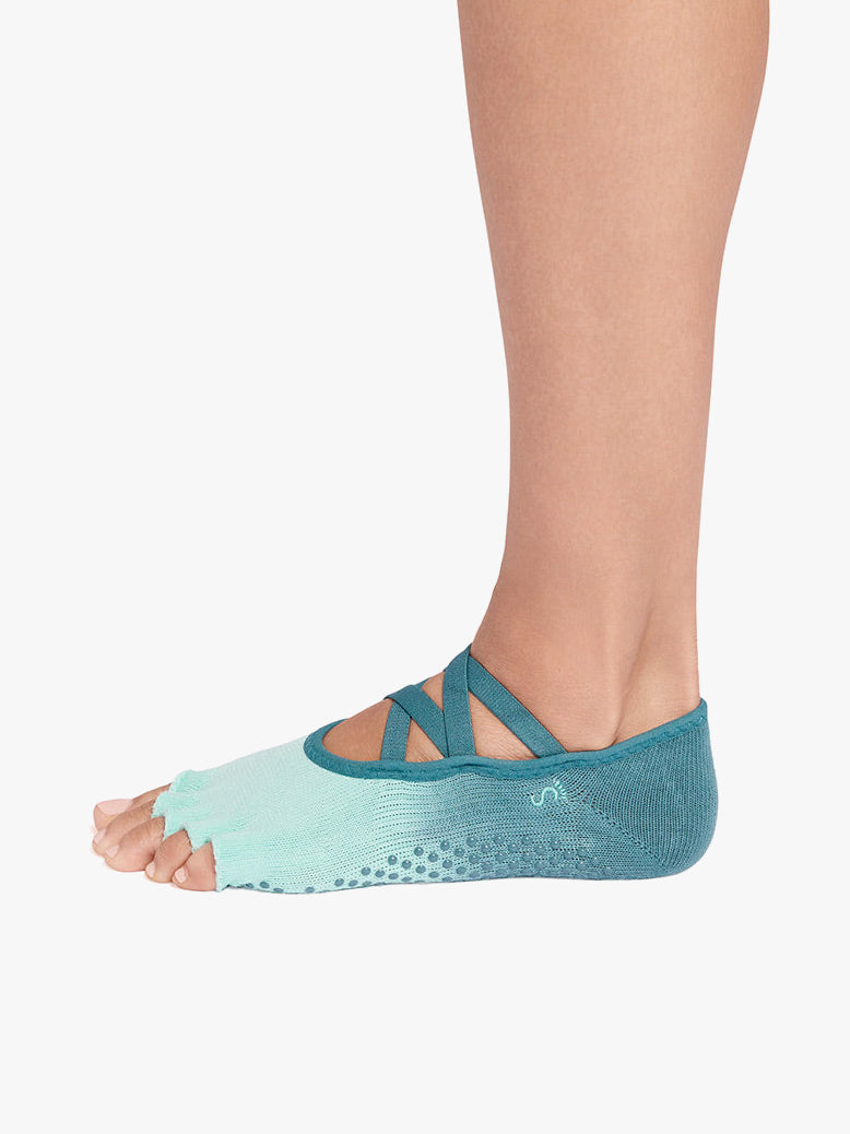 ToeSox Half Toe Elle Grip Socks - Tidal
