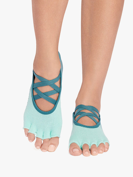 ToeSox Half Toe Elle Grip Socks - Tidal