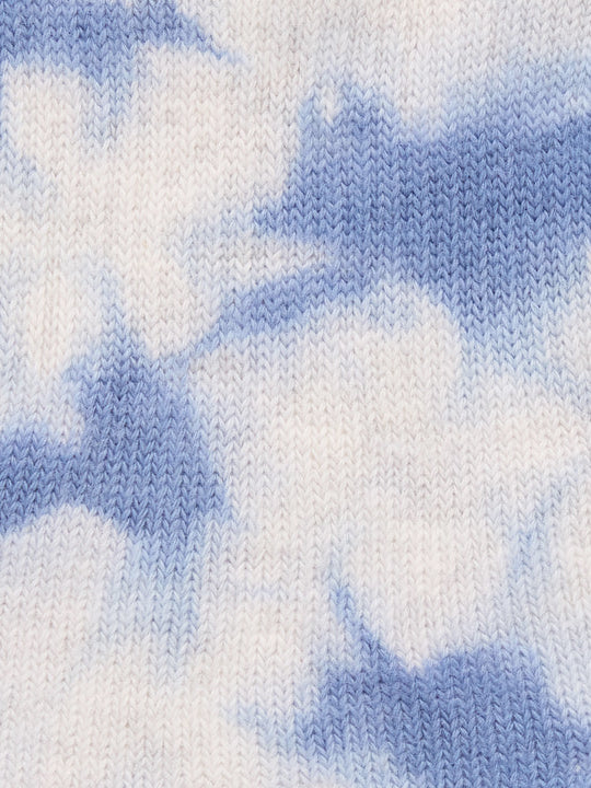 ToeSox Half Toe Low Rise Grip Socks - Soft Blue Tie Dye