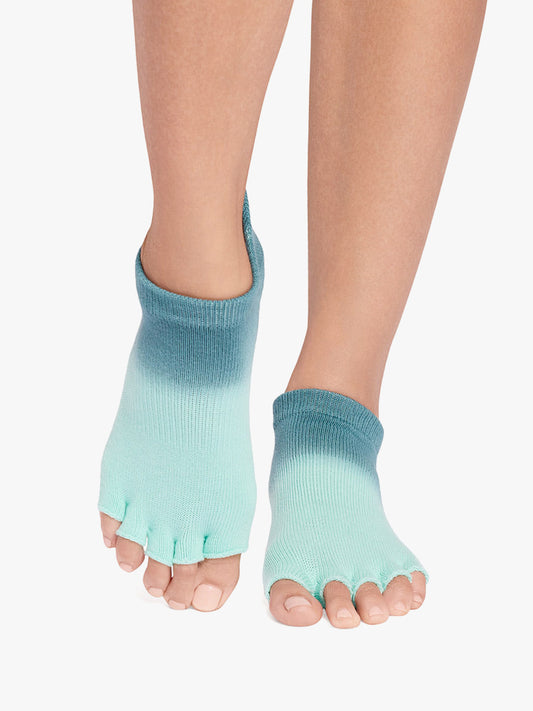 ToeSox Half Toe Low Rise Grip Socks - Tidal
