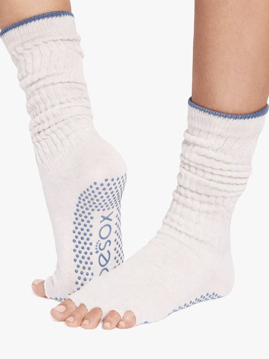 ToeSox Half Toe Slouch Grip Socks - Ash