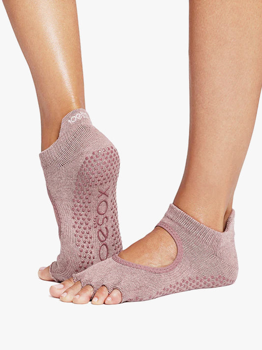 ToeSox Half Toe Bellarina Grip Socks - Rosy