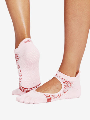 toesox Luna Grip Socks Pilates Half Toe Yoga Socks Martinique toesox Luna Grip Socks Pilates Half Toe Yoga Socks Martinique