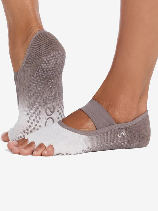 ToeSox Half Toe Mia Grip Socks - Pebble Ombre