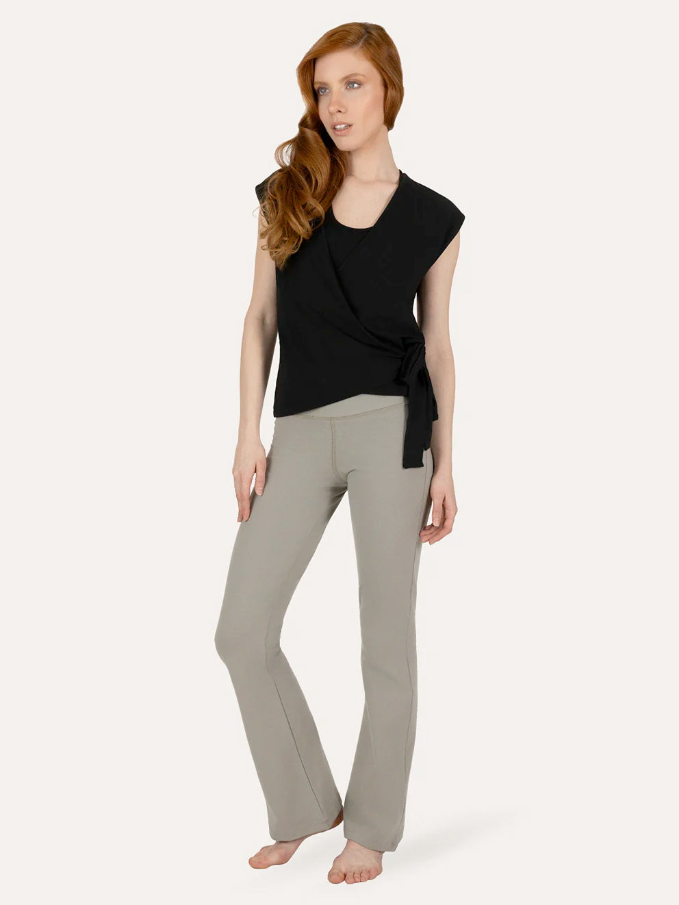 Urban Goddess Aurora Wrap Yoga Top - Onyx Black