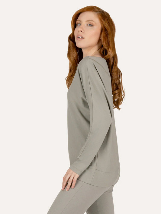 Urban Goddess Budhi Long Sleeve Yoga Top - Smoky Quartz