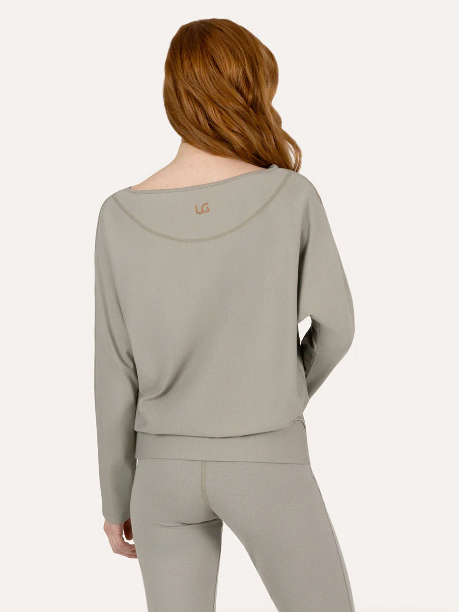 Urban Goddess Budhi Long Sleeve Yoga Top - Smoky Quartz