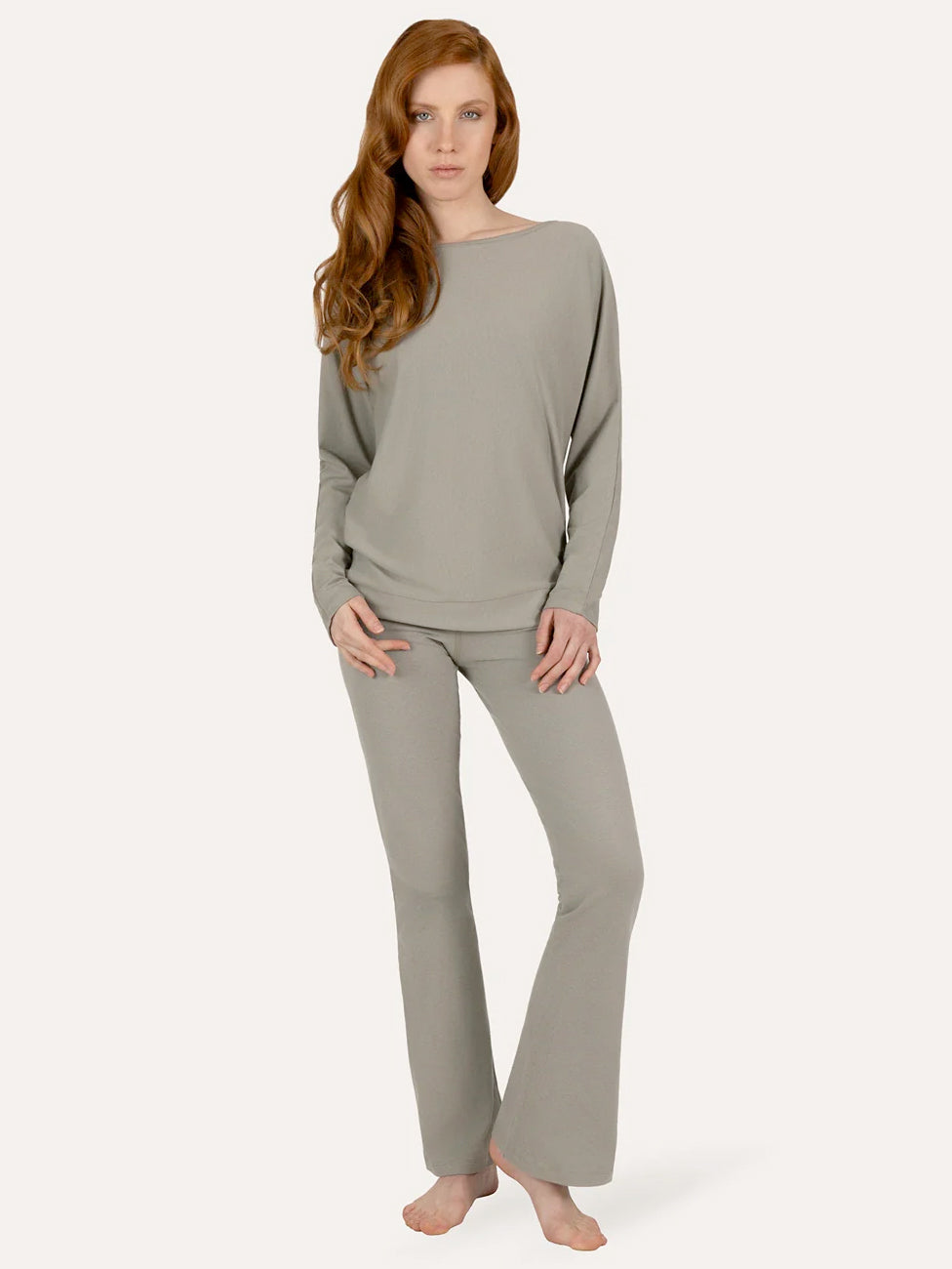 Urban Goddess Budhi Long Sleeve Yoga Top - Smoky Quartz