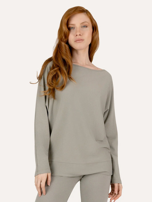 Urban Goddess Budhi Long Sleeve Yoga Top - Smoky Quartz
