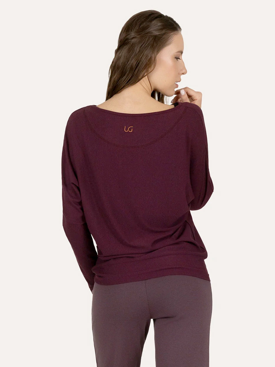 Urban Goddess Budhi Long Sleeve Yoga Top - Fig