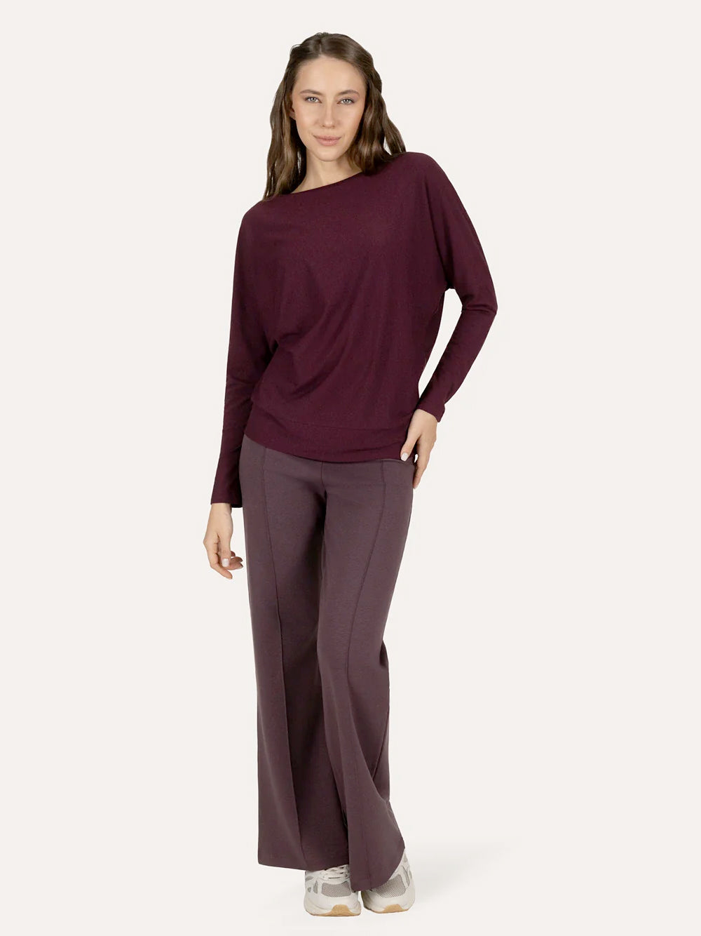 Urban Goddess Budhi Long Sleeve Yoga Top - Fig