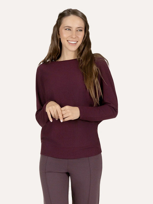Urban Goddess Budhi Long Sleeve Yoga Top - Fig