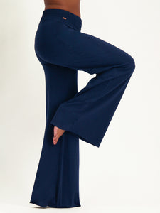 Urban Goddess Flow Wide-Leg Yoga Pants - Midnight